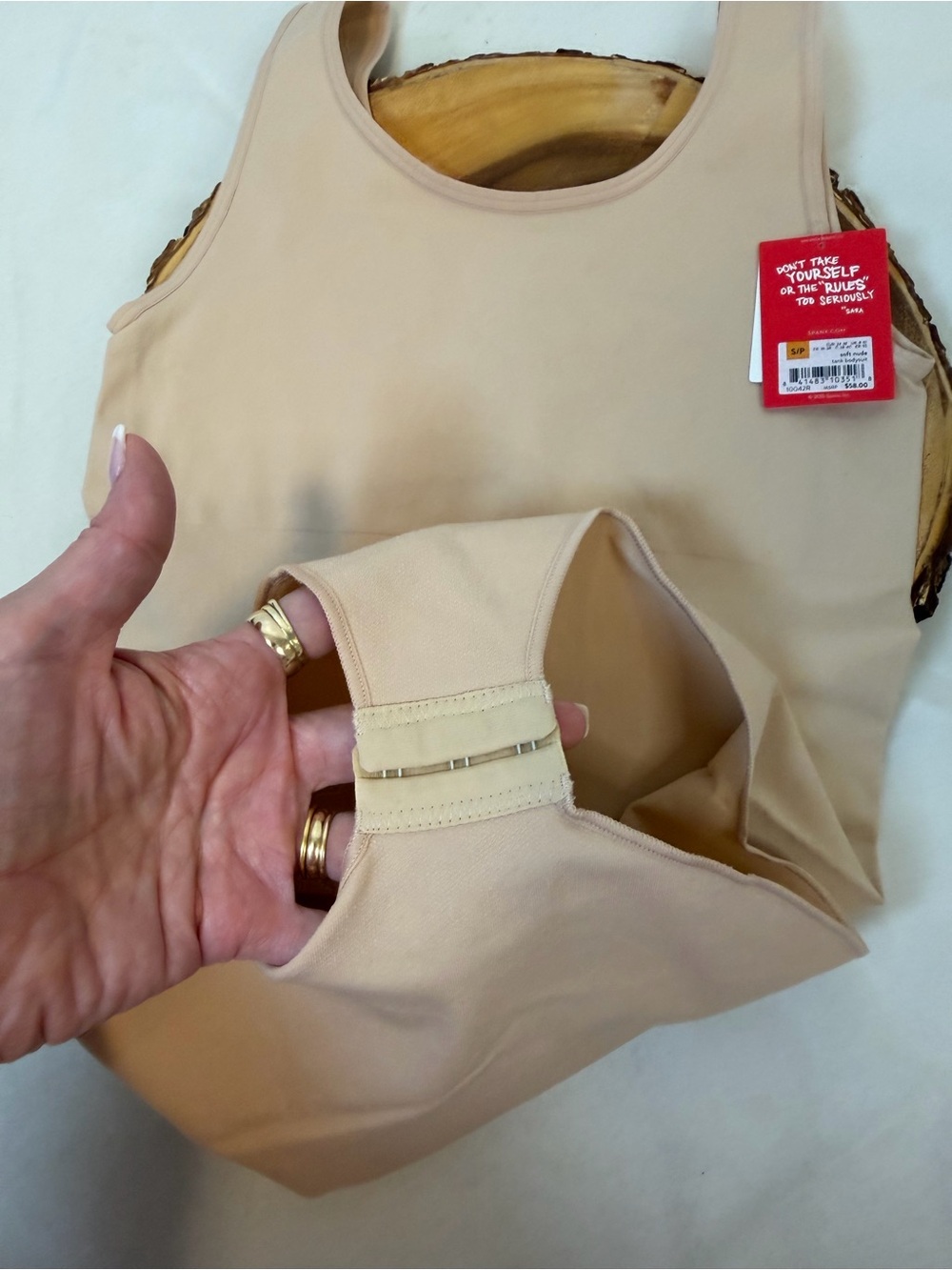 SPANX Soft Nude Seamless Tank Bodysuit Lightweight Smoothing Size Small - Picture 6 of 7
